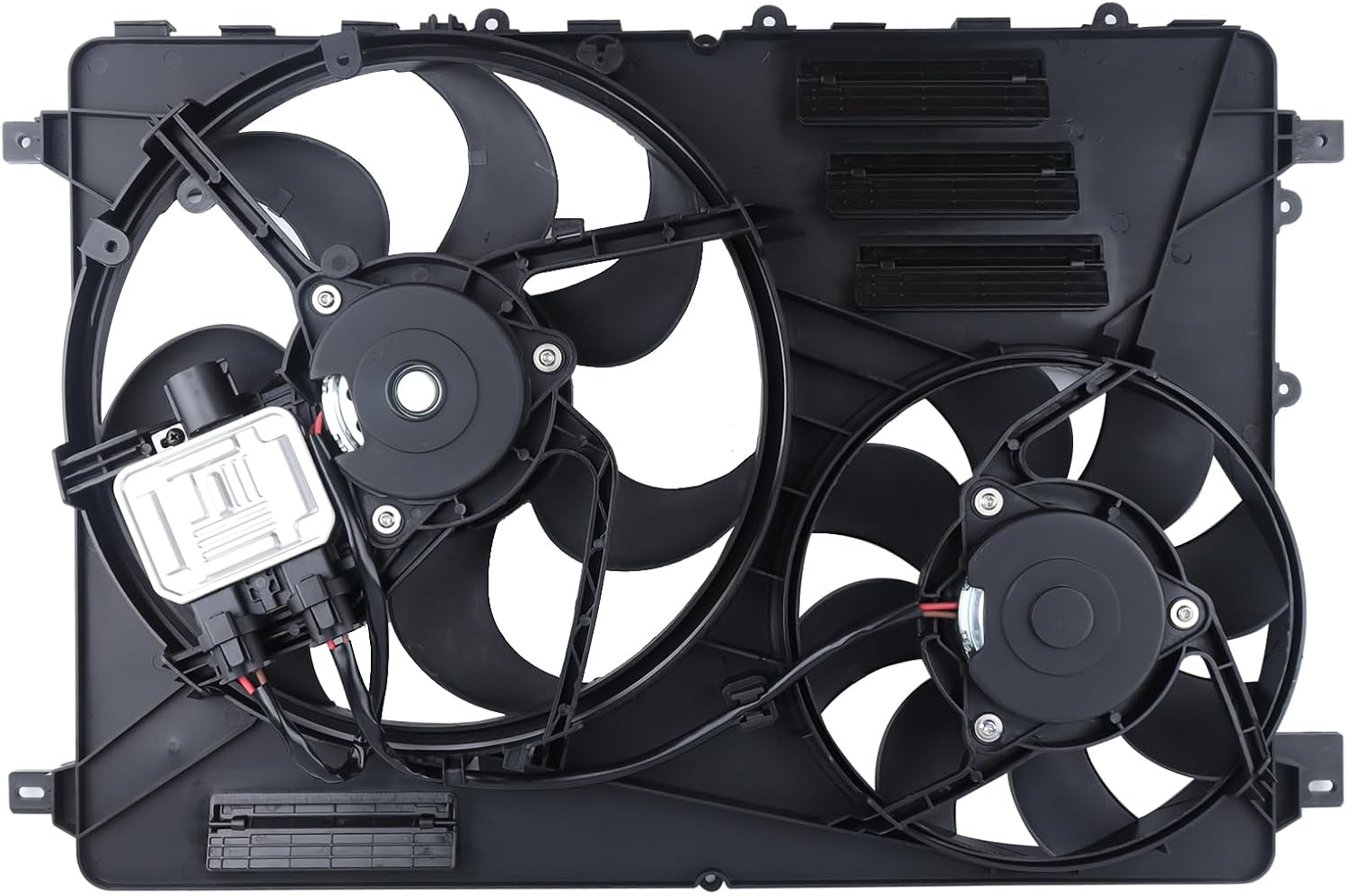 Engine Cooling Radiator Fan w/Controller Assembly Fit for 2010-2016 XC60,2011-2016 S60,2008-2015 XC70,2008-2015 S80,2015-2016 V60,2008-2010 V70 Replace 838-0009
