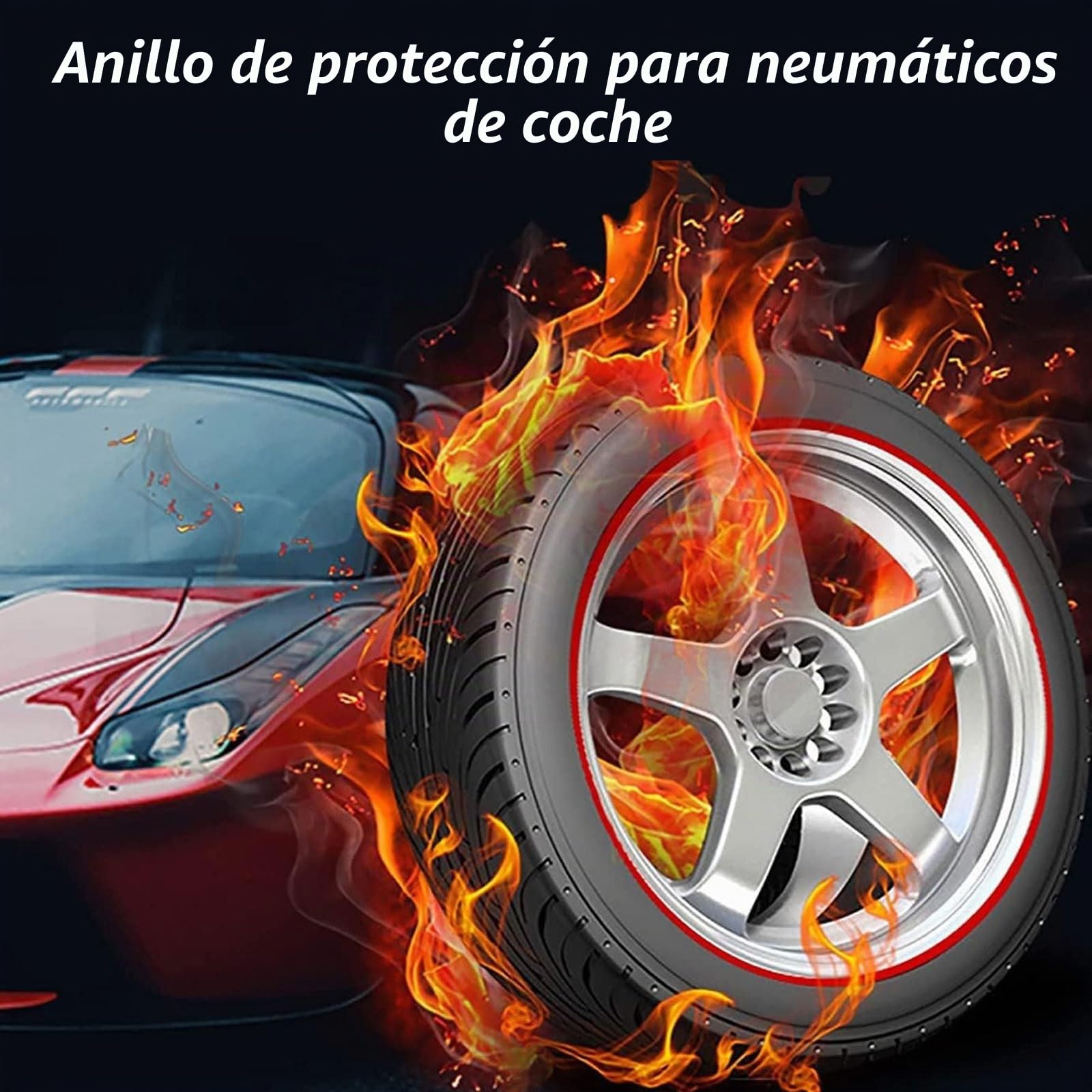Protectores De Llantas De AleacióN,Protectores de Borde de Nailon para Llantas de aleación,16-21 Pulgadas Protector De Llanta De Coche,Juego de 4,Anti RasguñOs,Aplicable a Todos los Modelos
