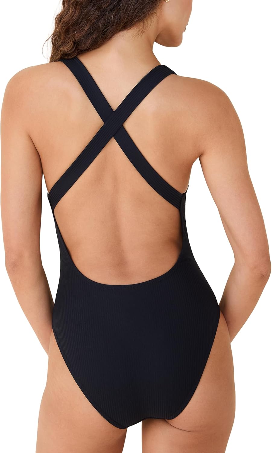 Andie Swim Women’s Tulum One Piece Swimsuit – Compressive Bathing Suit, Medium Coverage, Regular Torso Fit, Ribbed Fabric