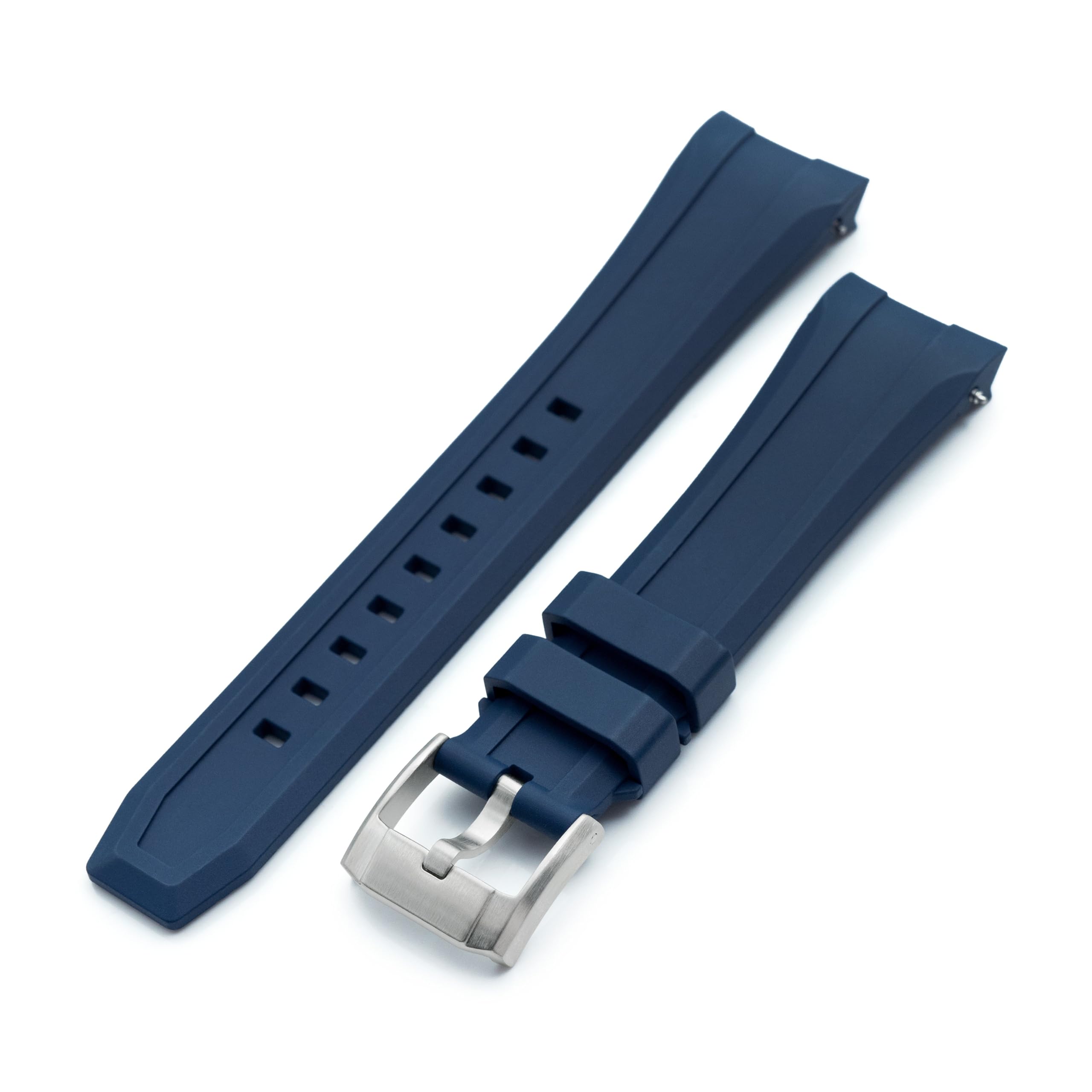 MiLTAT Wheels FKM Gummi-Uhrenarmband, kompatibel mit Orient Kamasu, Schnellverschluss, 22 mm, Marineblau