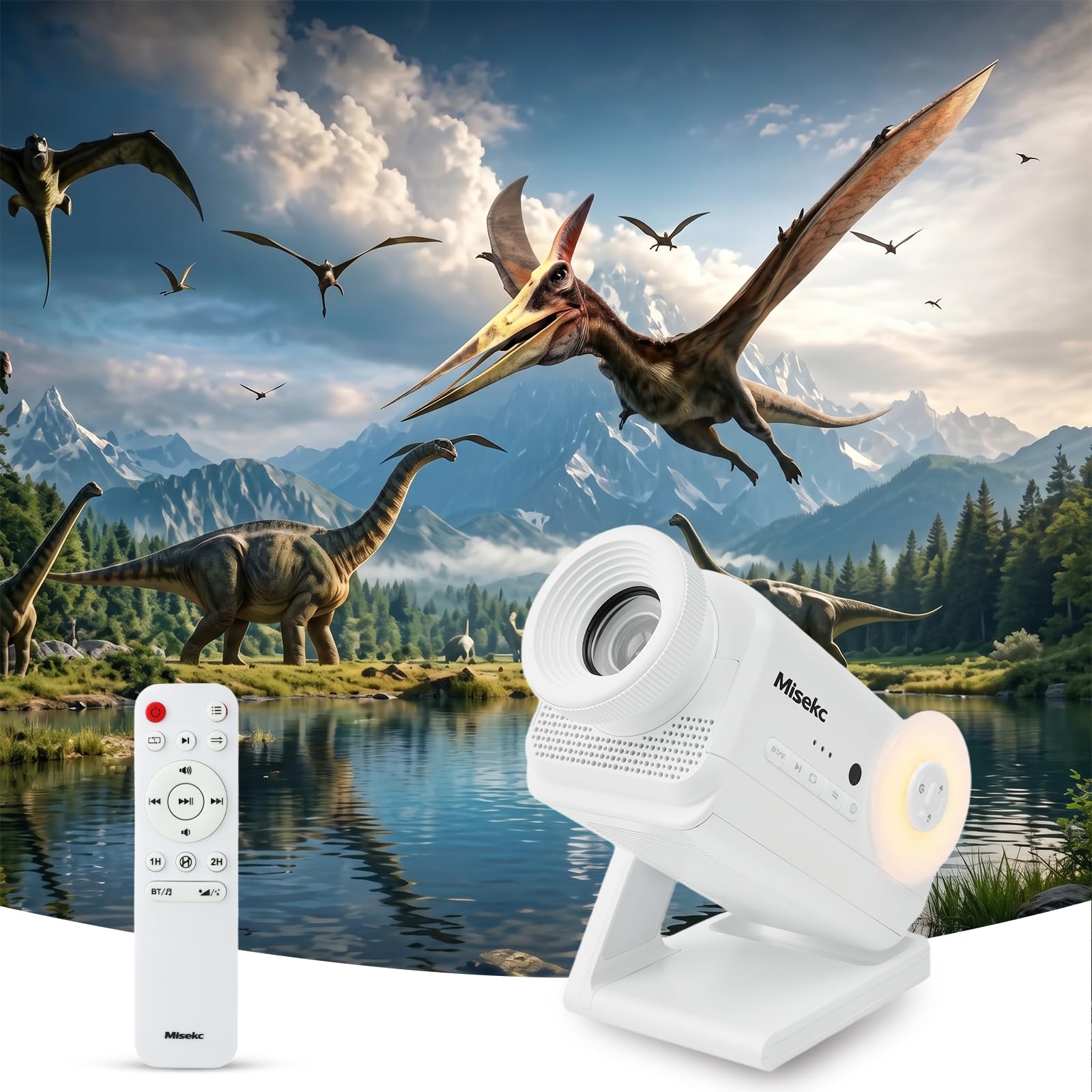 Misekc 3D Galaxy Projector HD Star Aurora Planetarium Bedroom Night Light