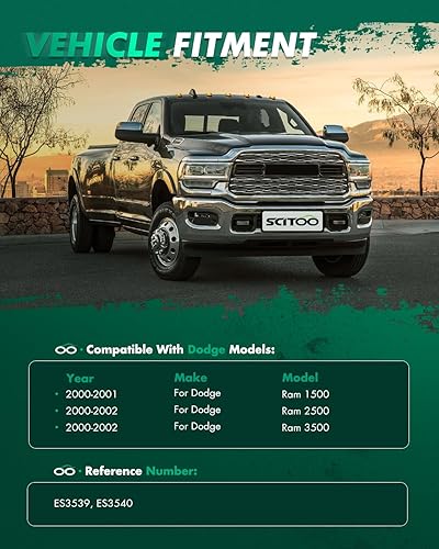 Miniatura 2 de SCITOO Kit de suspensión RWD de 4 piezas para 2000-2001 para Dodge Ram 1500 2000-2002 Ram 2500 Ram 3500 - Con piezas de suspensión extremo de barra