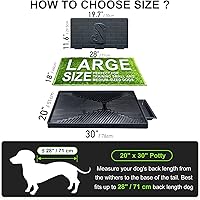 Vista 6 de Hompet Orinal para perros para interiores o porche, 2 almohadillas de entrenamiento de césped artificial con deflector de orina, reutilizable