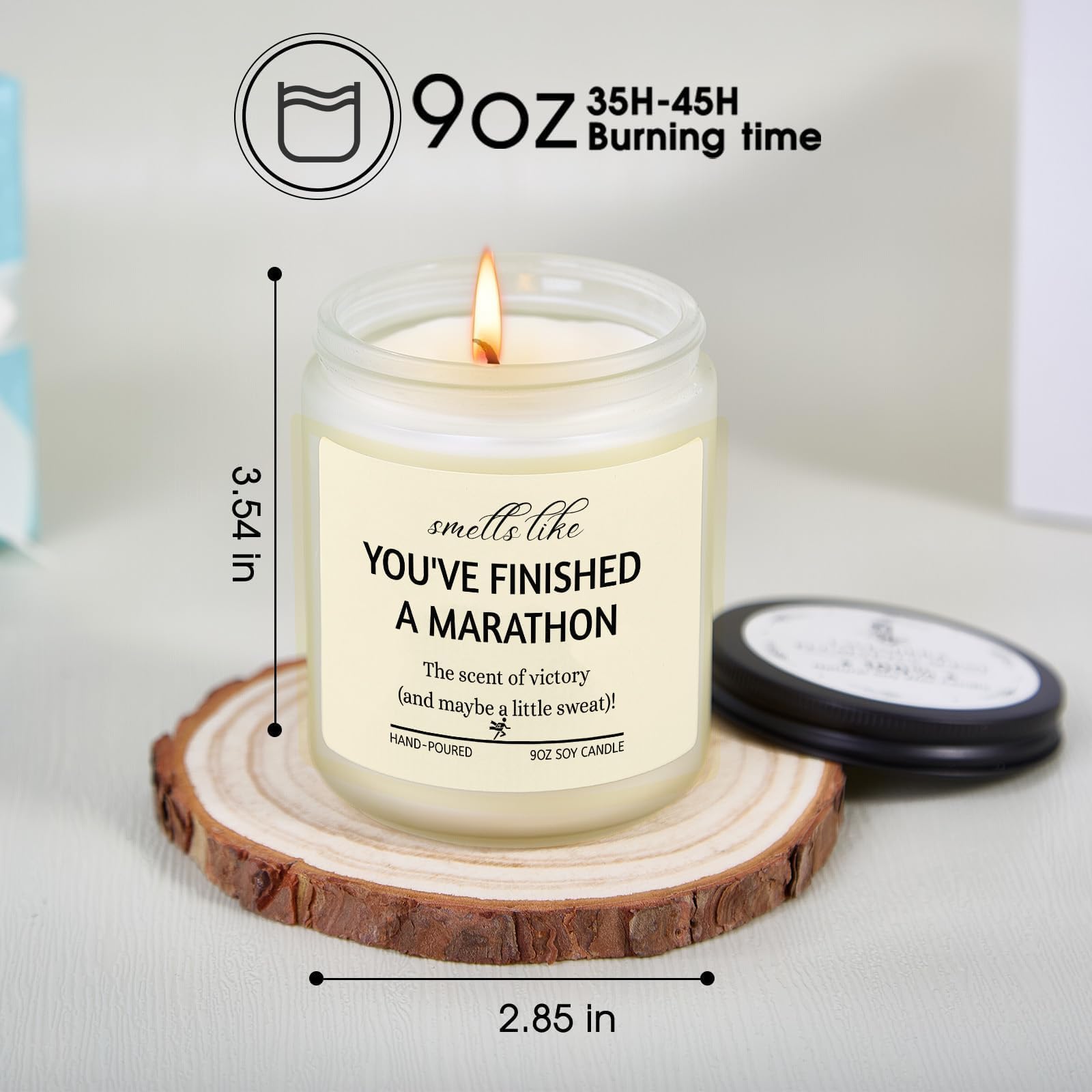 Cool Marathon Gifts for Runners Women, Half Marathon Essentials, Runner Gifts for Track and Field, Gym Gift for Women, Men, Chrismas Lavender Scented Candle with Gift Box