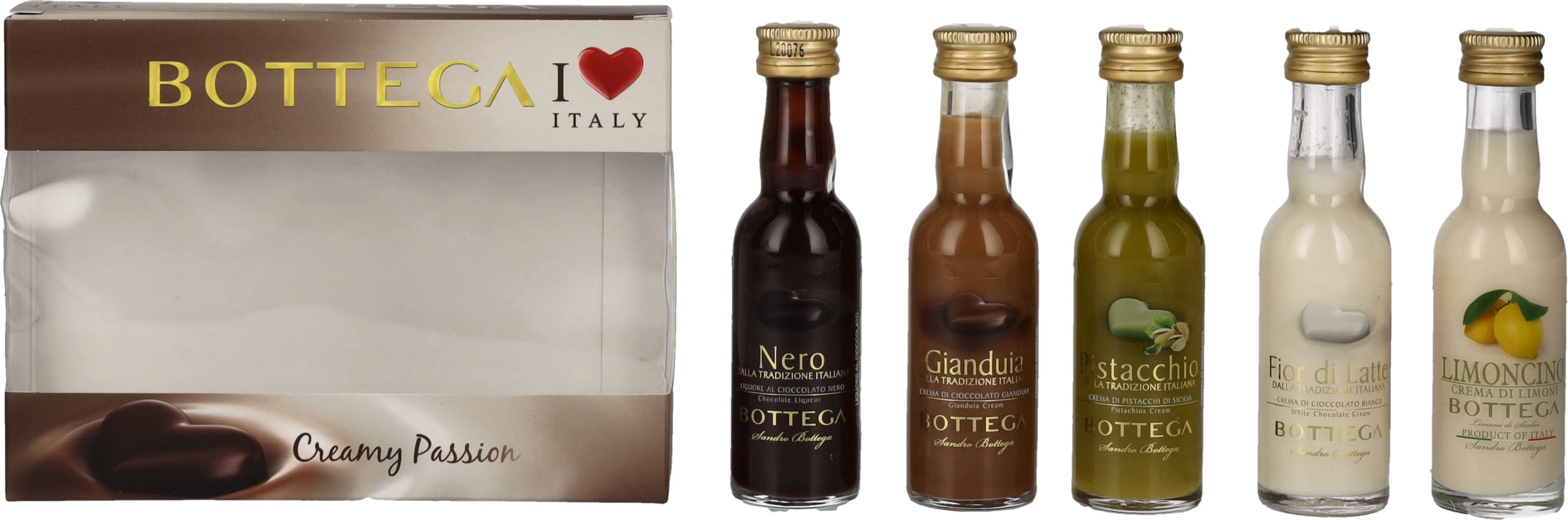Bottega Mignonettes Liquers - Nero & Pistachio & Limoncino & Fior di Latte & Gianduia 30ml