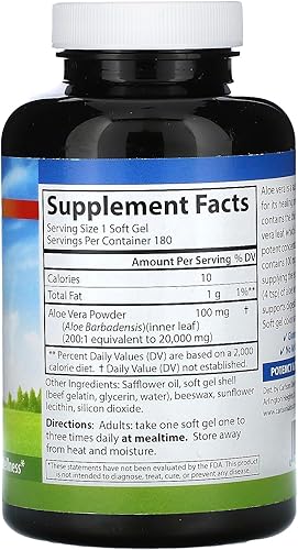 Miniatura 2 de Carlson Aloe dorado, 100 mg, 180 cápsulas blandas
