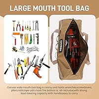 Vista 4 de 18-Inch Tool Bag Organizer (2-Pack)- Heavy-Duty 1680D Oxford Fabric with Reinforced Handles & Large Zipper.Portable Soft Tool Bag for Garage