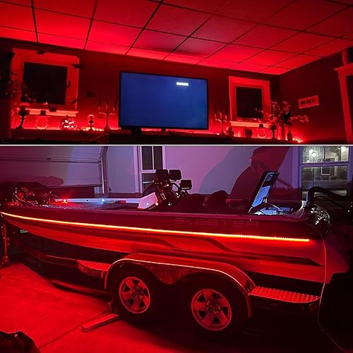 Miniatura 10 de JUNWEN Cuerda de luces LED blancas cálidas para exteriores, 432 LED, 40 pies, 39.4ft, 110 V, impermeable, para interiores, enchufable, flexible,