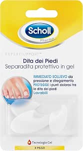 Scholl - Separador anatómico de dedos, de gel, 3 unidades