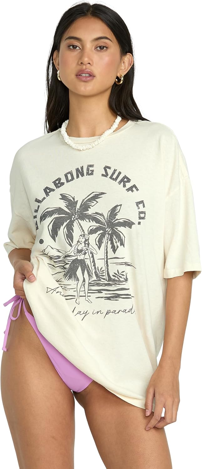 Billabong Women's Super Soft Cotton Knit Jersey Tee Short Sleeve T-Shirt - Image 4