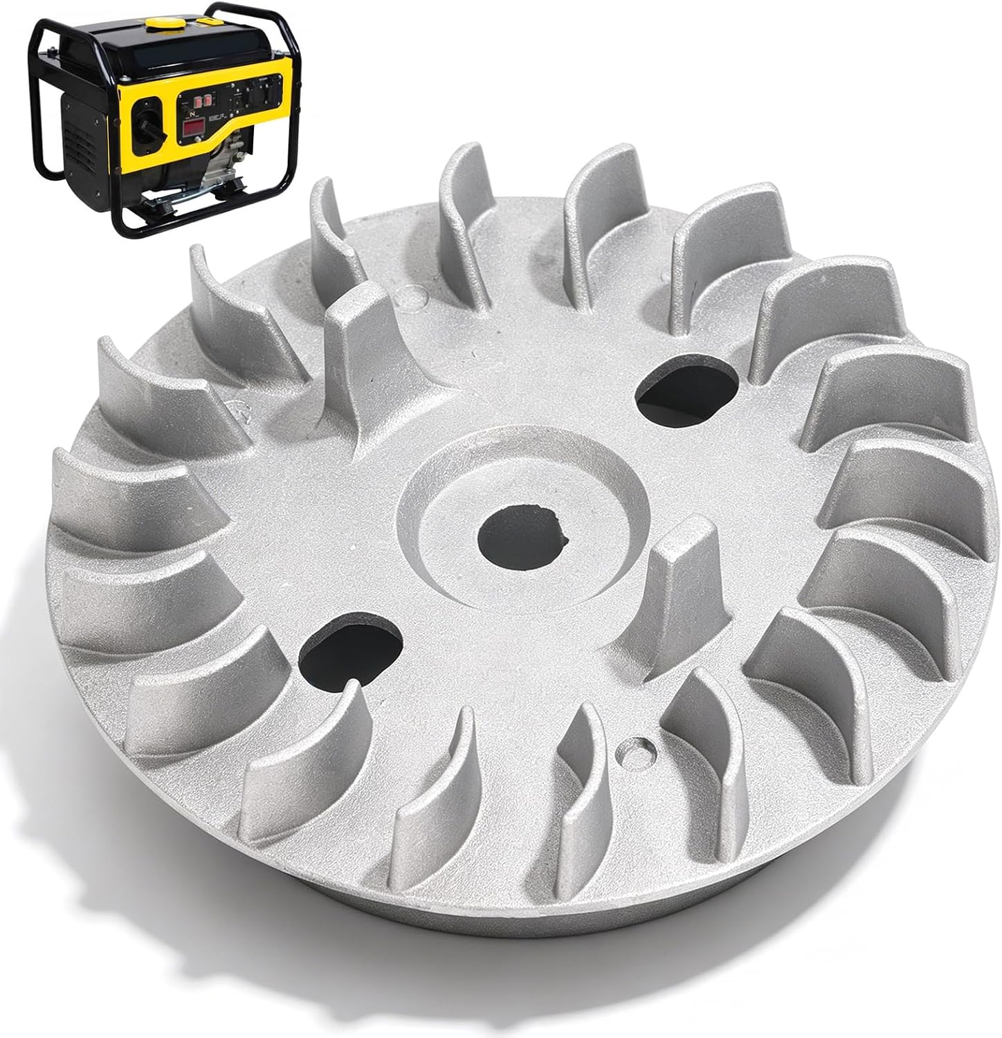 2 Stroke Generator Flywheel, Lightweight Aluminum Generator Flywheel, ET950 650 Replacement, Optimize Efficiency For Small Generator, Enhanced Efficiency Performance, Reduced Noise and Vibration