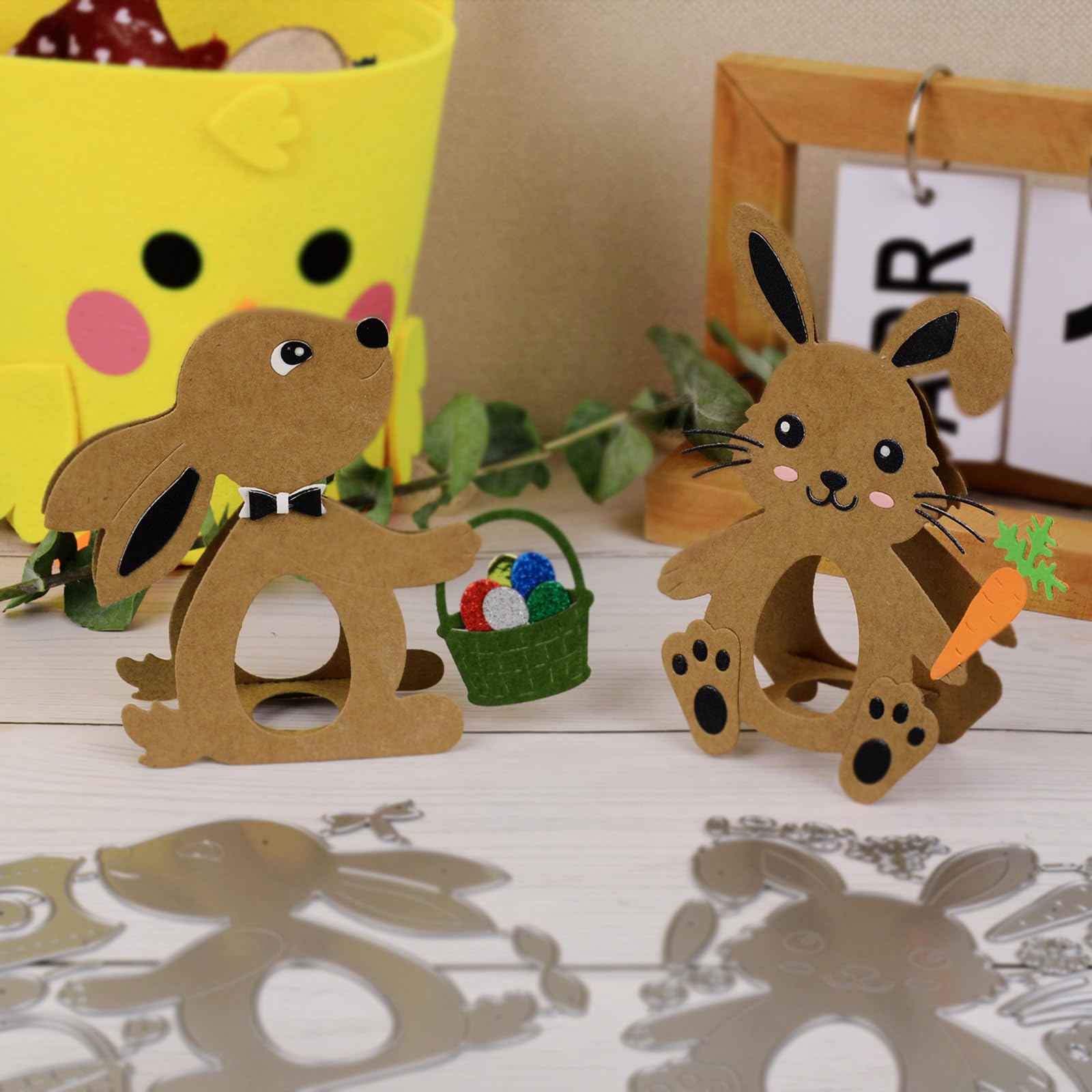 Tampon Et Matrice Découpe Lapin - Silicone Transparent Et Métal - Pour Scrapbooking, Cartes DIY - 5