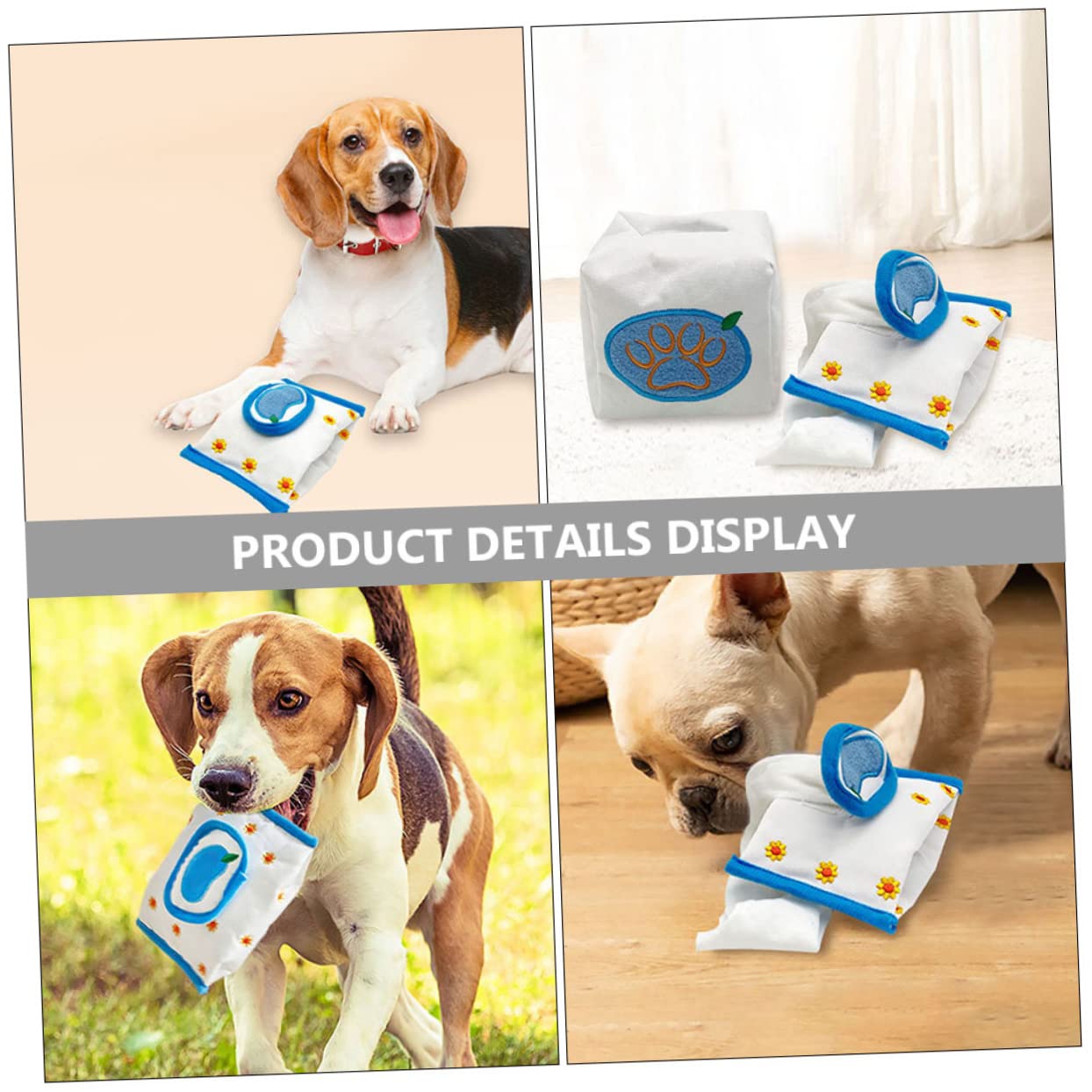 SUPVOX 8piezas Juguete Olfativo para Perros Juguetes Interactivos De Alimentación Lenta para Cachorros De Interior Papel Extraíble