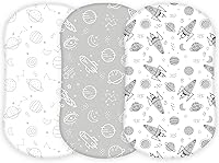 Vista 14 de Sábanas de moisés para Maxi COSI Iora, Munchkin Brica Fold N' Go, 4moms MamaRoo, Delta Children Bassinet, 3 piezas, 18 x 33 pulgadas, ultra suaves