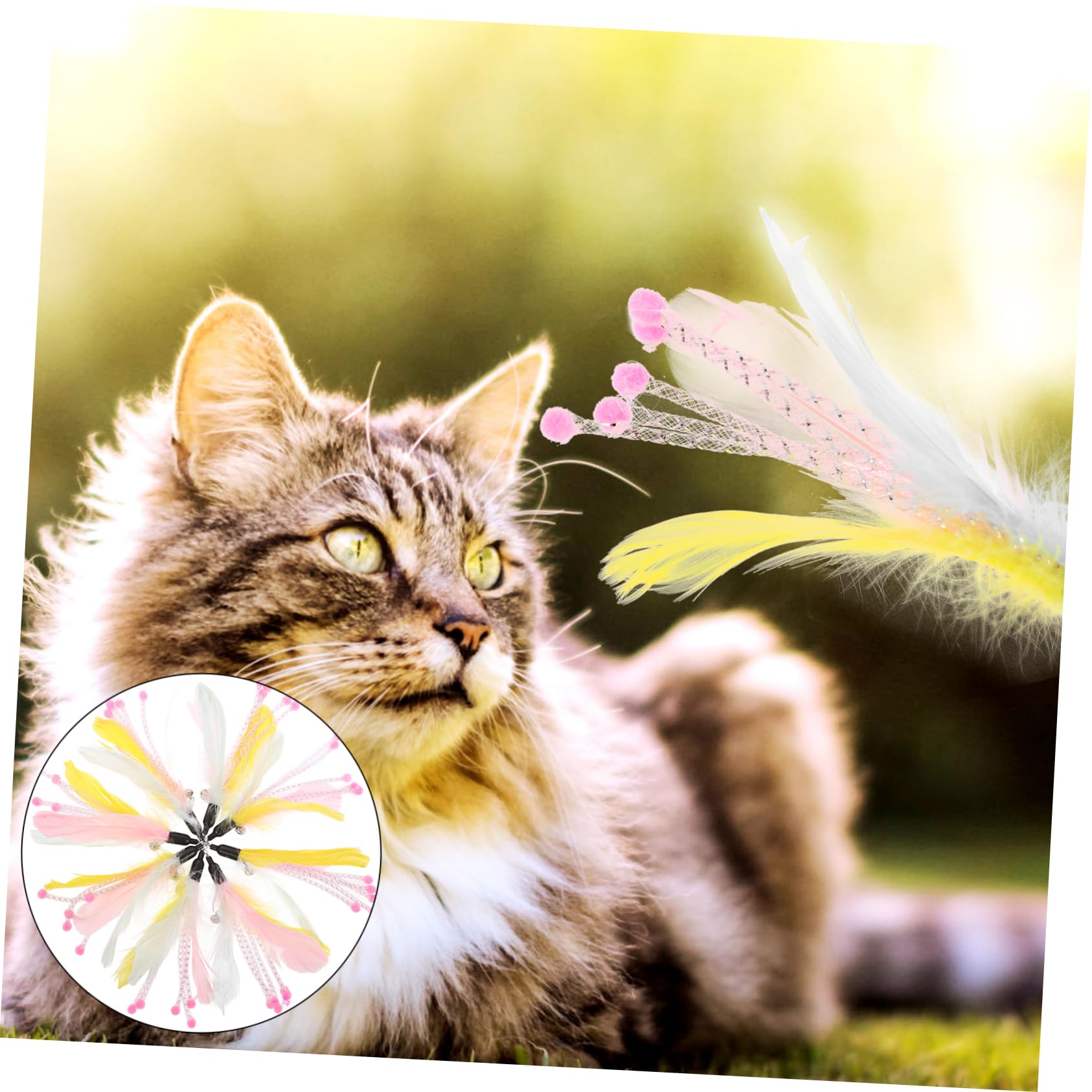Supvox 32stücke Teiliges -Spielzeug Für Katzen Interaktive Katzenangel Mit Geräuschen Für Und Spaß Für Drinnen Und Draußen