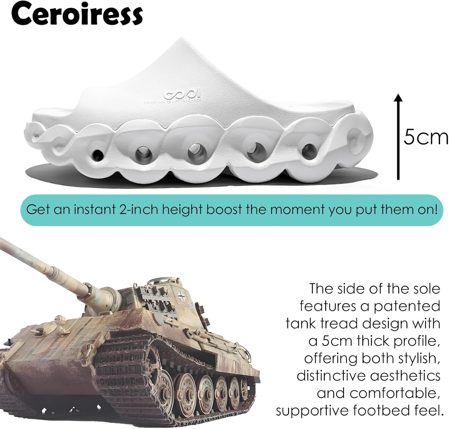 Unisex EVA Platform Flatform Recovery Slides Sport Sandals Open toe Clogs - Image 5