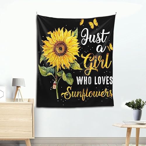 Miniatura 4 de Tapiz de girasol, tapiz de decoración de pared, tapiz para decoración de hogar, sala de estar, dormitorio