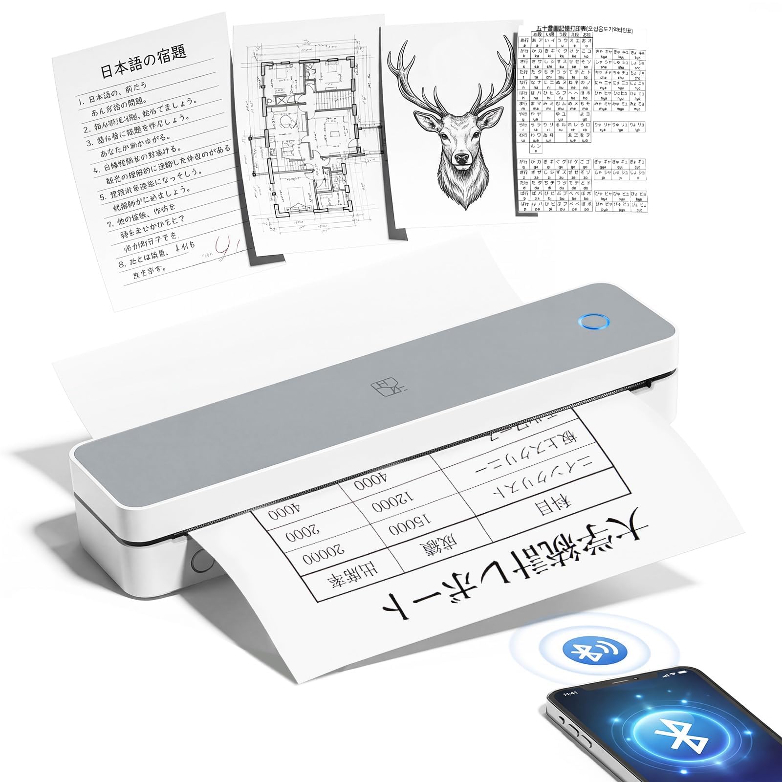 Amazon.co.jp: プリンター 小型 モバイルプリンター【300DPI高精細