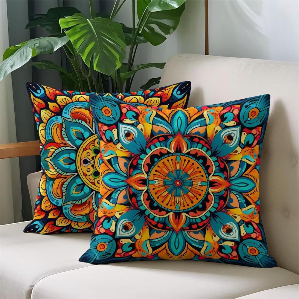 Aksamitna poszewka na poduszkę 65 x 65 cm, 2 sztuki w zestawie, dekoracyjna poszewka na poduszkę w stylu vintage, poduszka na sofę, na sofę, łóżko (IU27)