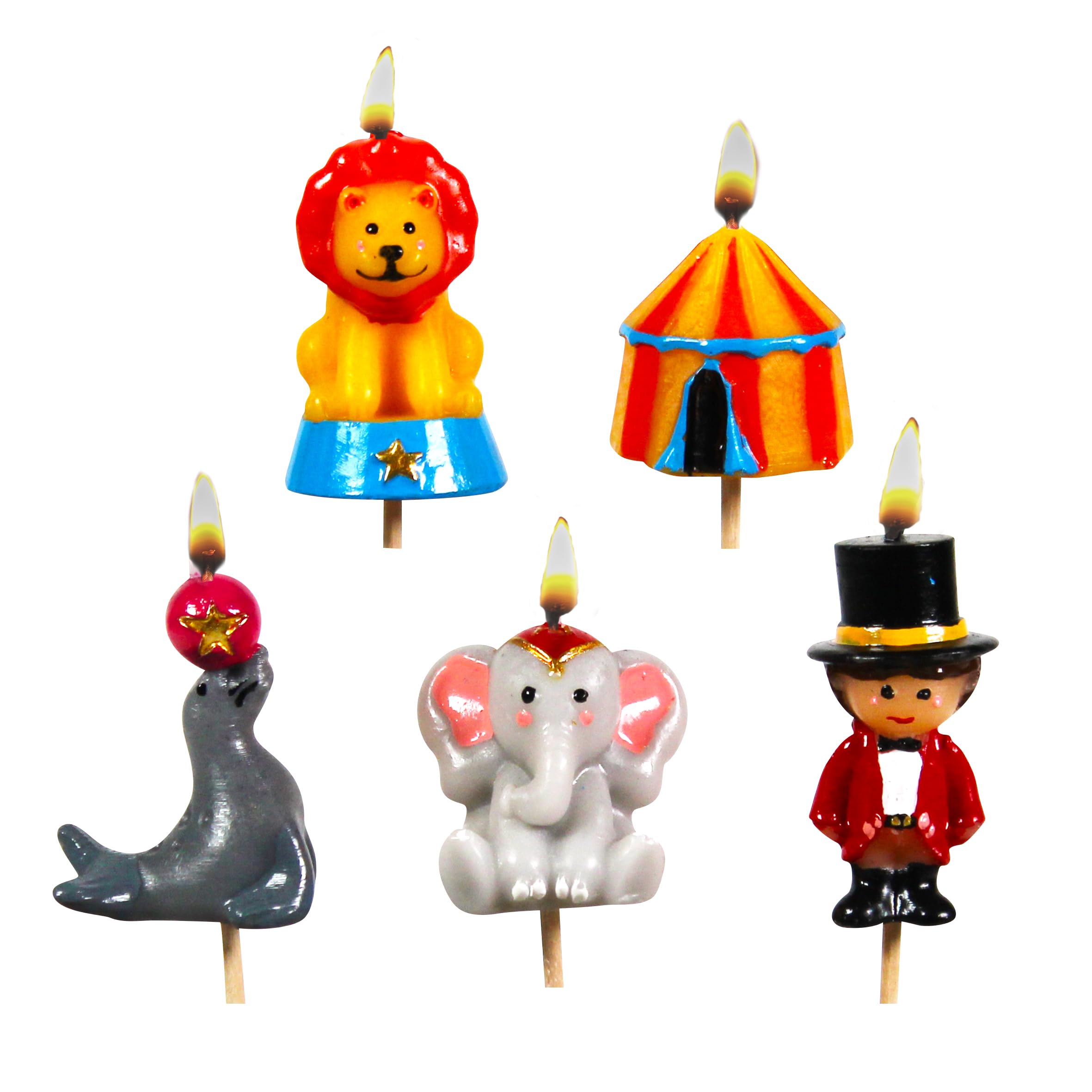Smiling Faces Making Smiles Since 2001 Multicolour Smiling Faces Party Birthday Cake Candles | Novelty Cake Toppers For Birthday Cake Decor And Parties - Circus Funfair Carnival Theme Candles