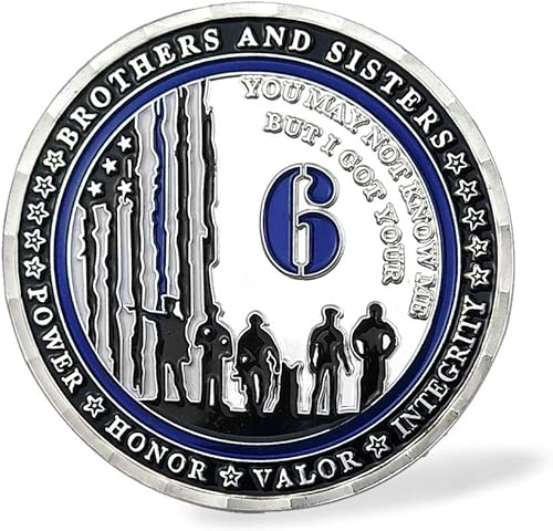 Vista 3 de Monedas de desafío policial Policía k9 Moneda de desafío de aplicación de la ley militar delgada línea azul oficial de policía regalo de recuerdo