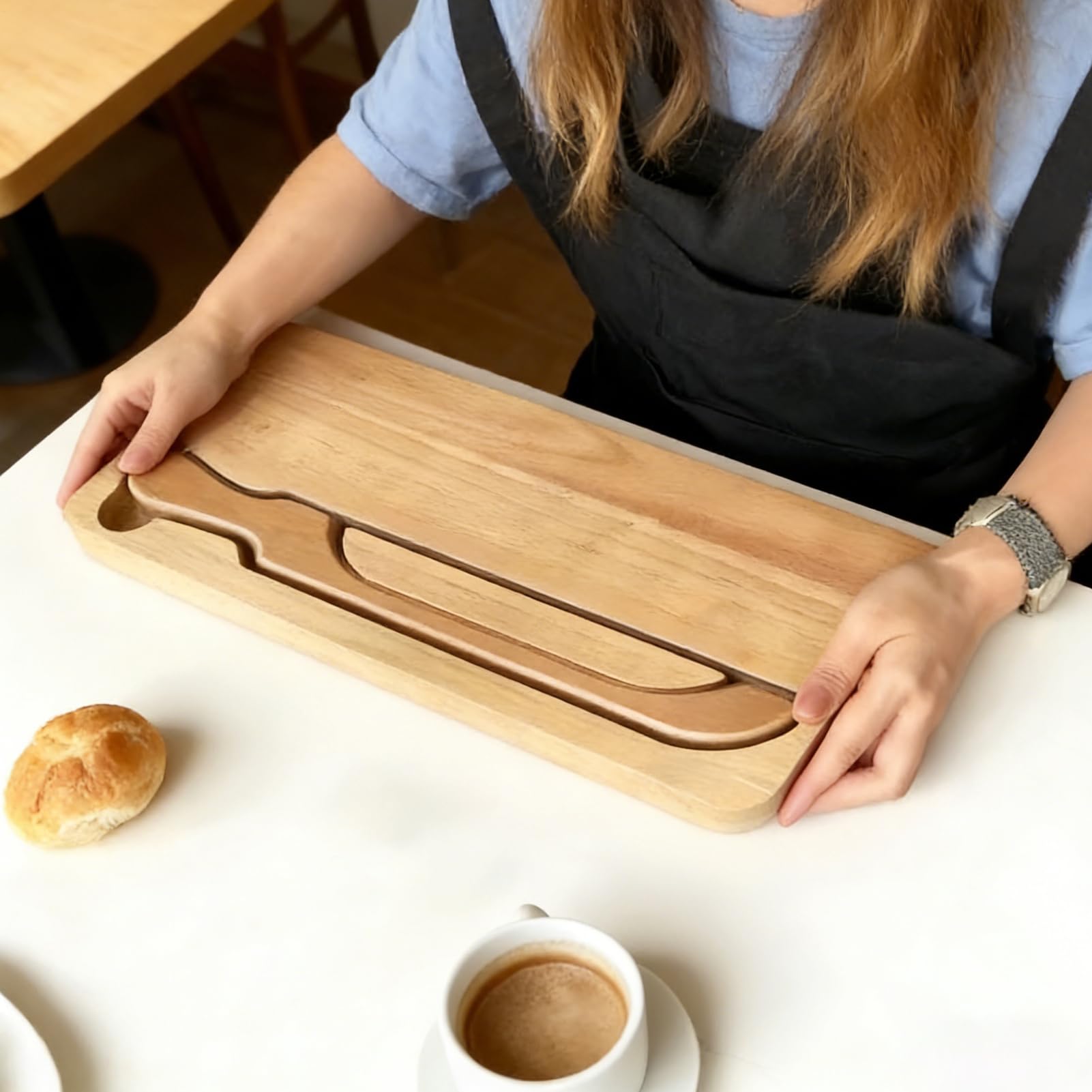 Brot-Schneidegerät Edelstahl Bagel-Schneidewerkzeug | Brot-Schneidebrett mit Schneidemesser für Toast und Kuchen, für Frühstück und Gebäck, für Köche, Küche, Zuhause, Restaurant