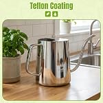 34oz/1000ml Watering Can Indoor Plants with Long Spout, Plant Watering Can for Ergonomic Handle, Rust-Resistant & Durable 304 Stainless Steel, Office & Home