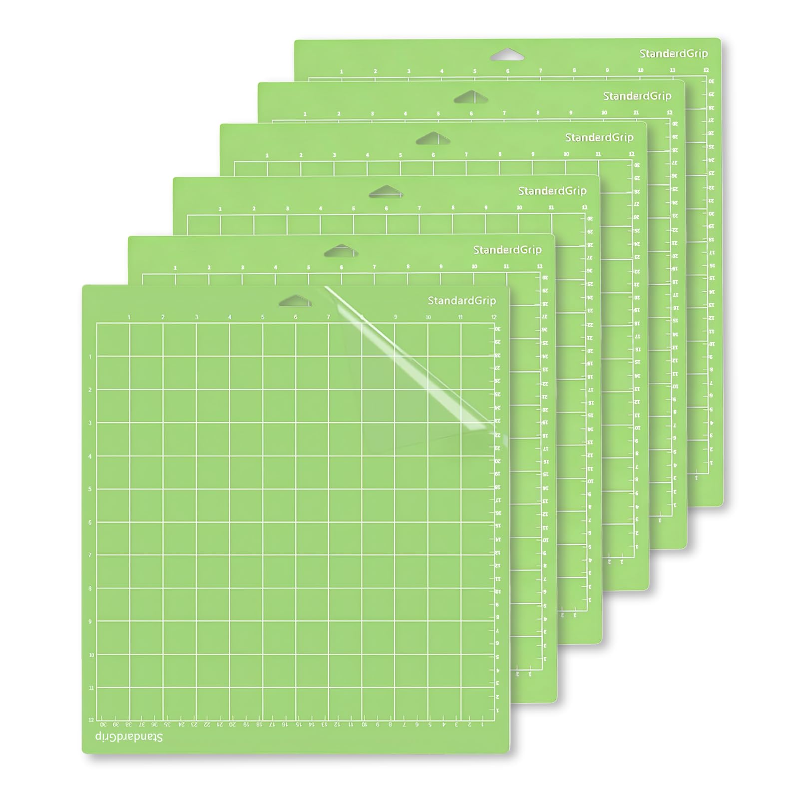 Pink 6 Pack Smart Craft Cutting Mat 12x12 Inch for Cutting Machine, Light/Standard/Grip/Non-Slip Cut All The Essentials, Portable Design from Delicate Paper to Heavier Specialty Materials (Green)