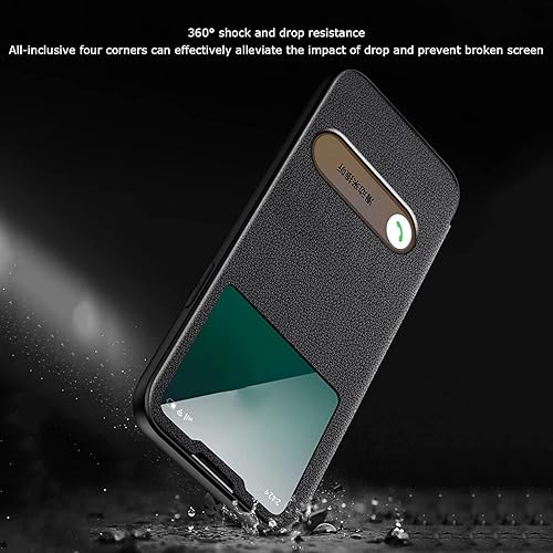 Miniatura 6 de Funda para iPhone 1414 Plus14 Pro14 Pro Max, funda de cuero genuino con succión magnética con tapa y cierre de luz, a prueba de golpes, no se voltea