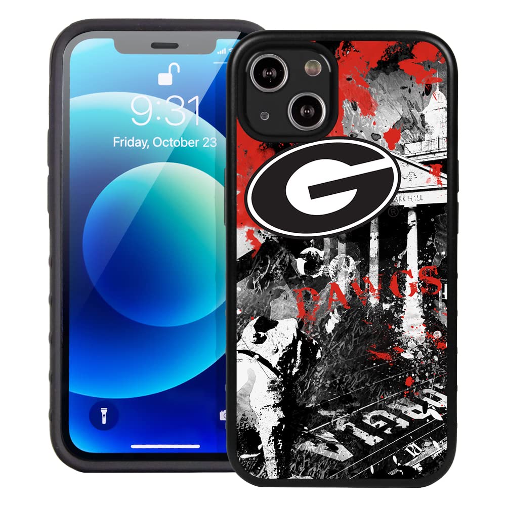 Guard Dog Case Compatible with iPhone 13 - Military Grade - Rugged Two Piece Protection - Collegiate Licensed - Georgia Bulldogs - by Paulson Designs