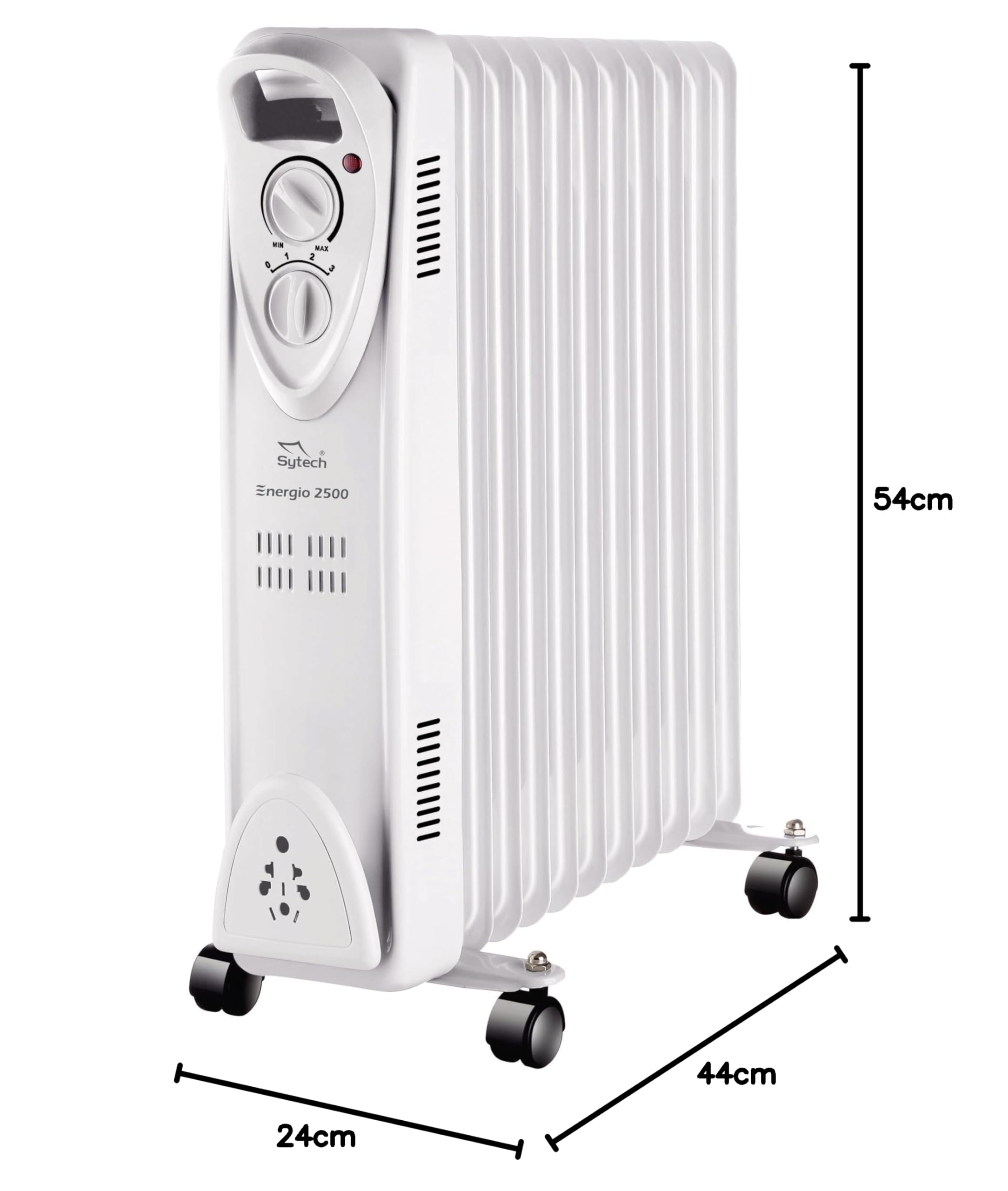 SYTECH SY-RA1100A Radiatore Olio 2500W Energio 2500 11 Elementi Bianco