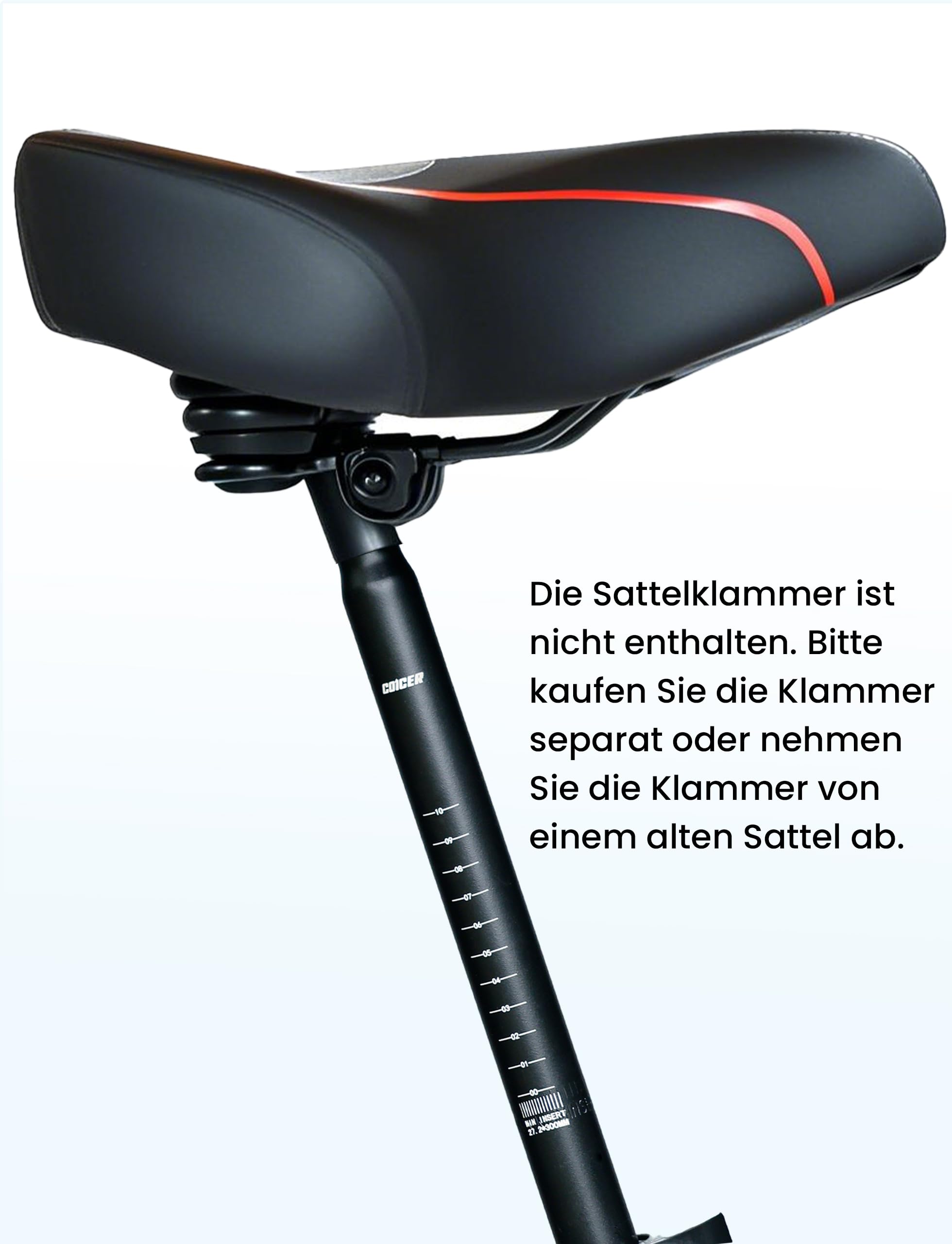 Sattelstütze Fahrrad 27.2mm Aluminiumlegierung Sattelstange 300mm für Mountainbikes Rennrad Downhill Bike Track Fahrrad Fixed Gear MTB BMX Sport & Freizeit