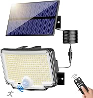 nipify Napelemes Kültéri Lámpa Mozgásérzékelővel 310 LED IP65 Vízálló Fali Lámpa 1