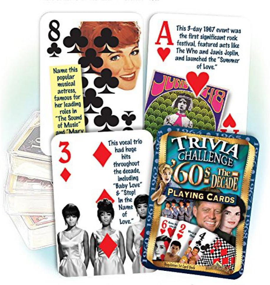 Flickback 1960's Decade Trivia Playing Cards: 60th Birthday