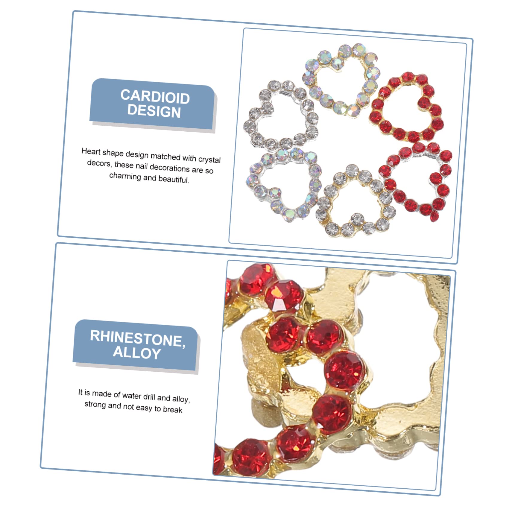 FRCOLOR 120 piezas de accesorios de arte de uñas con diamantes de imitación divertido the pleasure bolso uñas stop flahsh cumpleaños familia emlyn manicura cristal joyas accesorios 3d