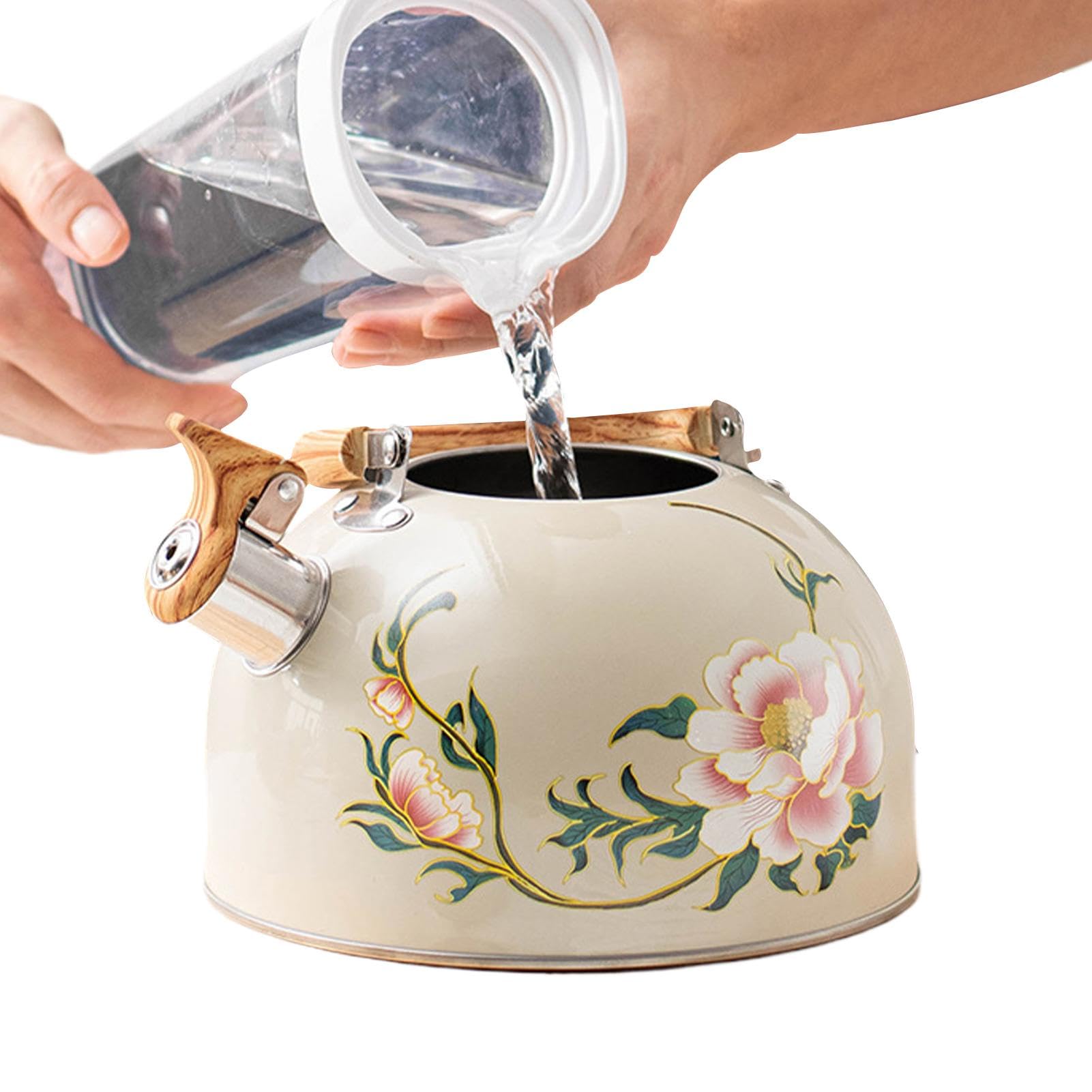 Bouilloire à thé florale 3 L, le cadeau idéal pour pendaison de crémaillère et Noël