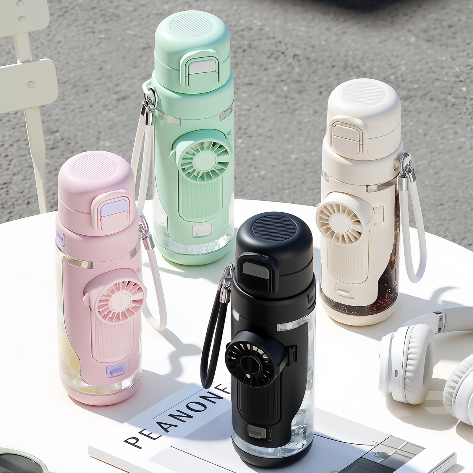 Bruchsichere Trinkflasche mit zwei Trinkmodi mit individuellem Ventilator, isolierte Sportflaschen für Workouts und Sport