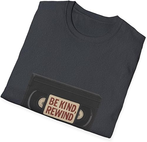 Miniatura 4 de Be Kind Rewind VHS Tape T-Shirt Retro 80s 90s Nostalgia Dark Heather Grey