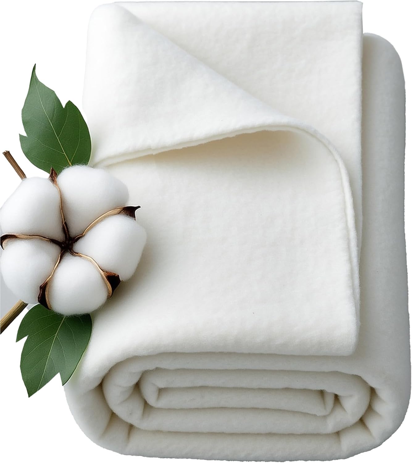 LUMANSUO 200GSM King Natural Cotton Quilt Batting for Quiling (108"x92")