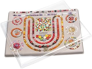 Enrichoice Combo Beading Board with Cover - Grey Flocked Jewelry Design Board for Necklace and Bracelet Making, Beading Mats, Trays, Bead Board for Beading & Jewelry Making