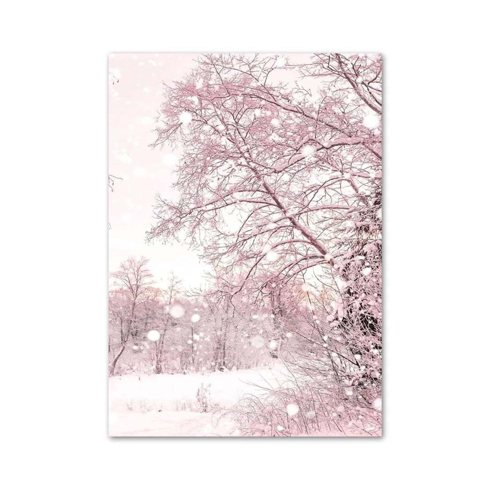Affiches et impressions d'arbres enneigés d'hiver 50x70cm salon