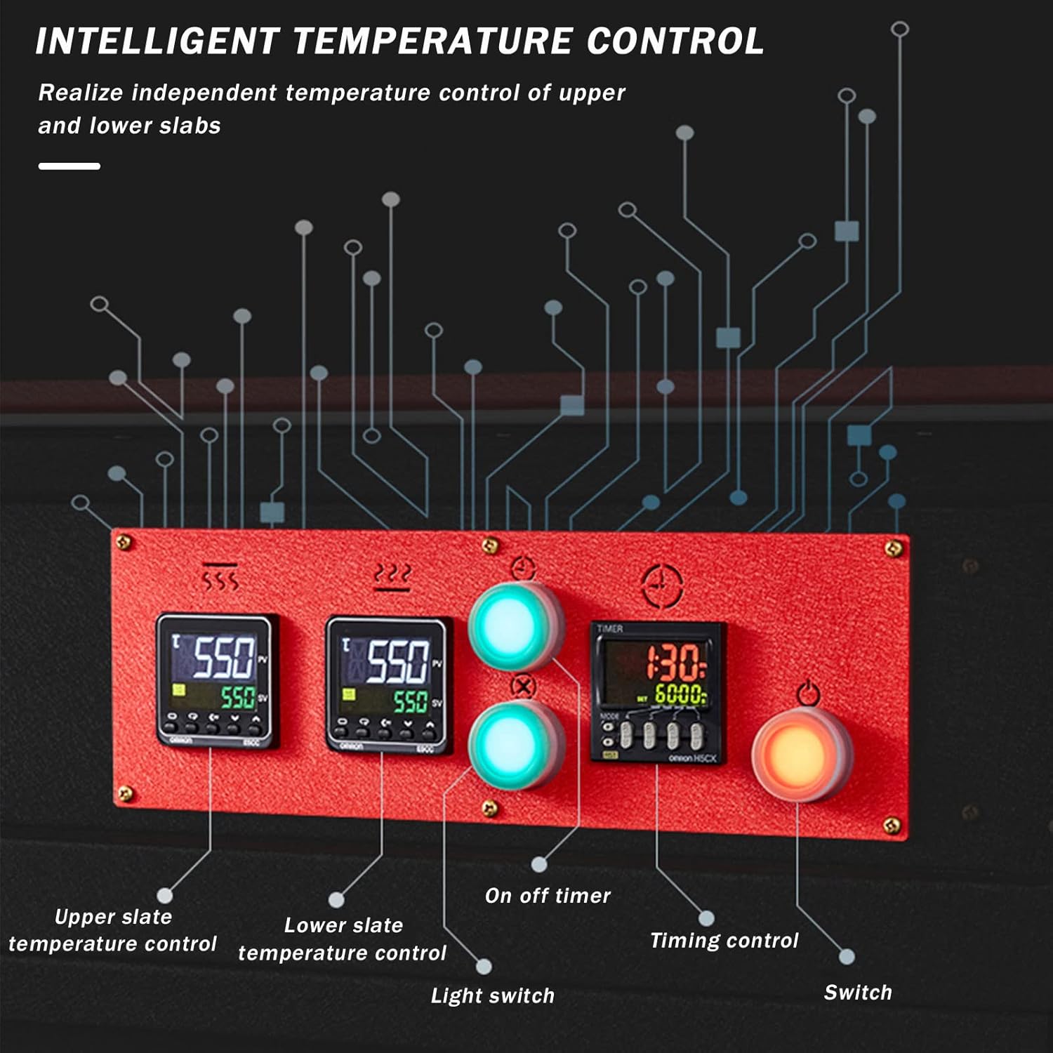 Electric Pizza Oven Electric Oven Intelligent Temperature Control Pizza Oven with Stainless Steel Liner for Commercial Use