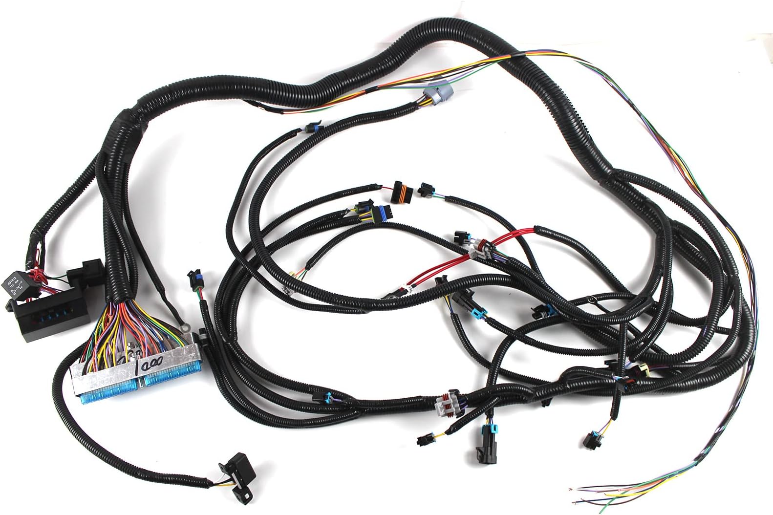 Kessocco 4L60E Standalone Wiring Harness, 4L60E Stand Alone Engine Wire Harness Fits for 1997-2006 DBC LS1 Vortec Engine 4.8L 5.3L 6.0L W/4L60E Transmission Drive by Cable EV1 EV6 Injector Plug