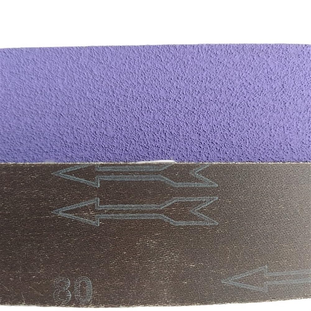 Szlifierka taśmowa, 5 szt. papieru ściernego premium, 60# 80# 120# fioletowy ceramiczny pas ścierny, 2100 * 50 mm(40)