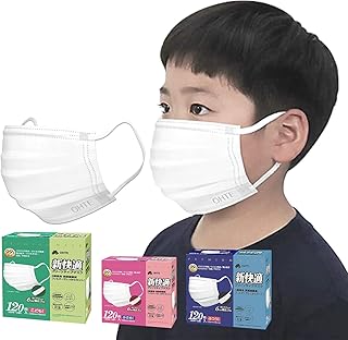 [OHTE] 新快適 不織布マスク 120枚入(120枚x1個 360枚入(120枚x3個 2400枚入(120枚x20個 耳が痛くなりにくい 全国マスク工業会会員 カケンテスト認証 プリーツタイプ こども用 ふつうサイズ 小さめサイズ