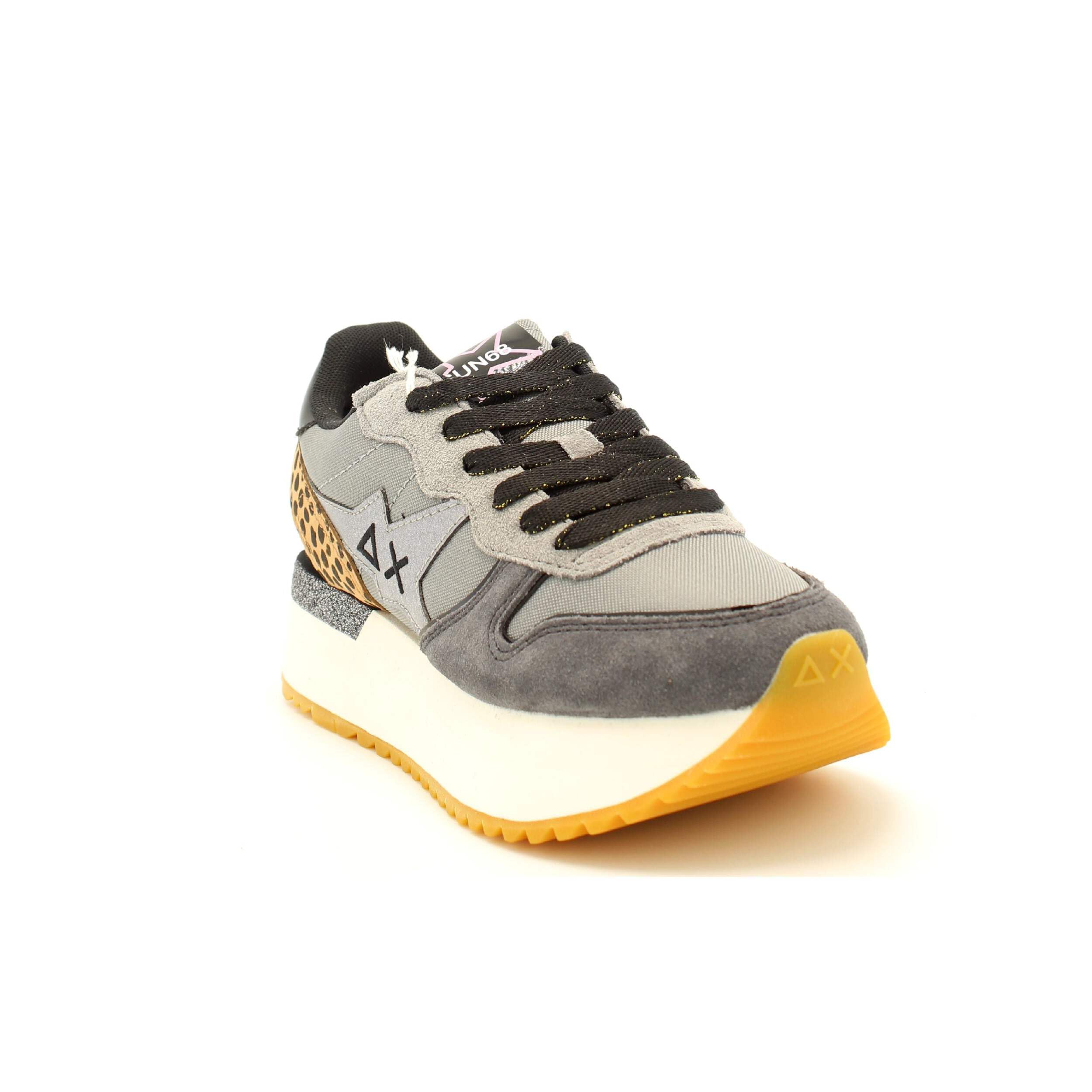 SUN68 Z44218 Sneakers Con Lacci In Tessuto/camoscio Donna GRIGIO MEDIO 40
