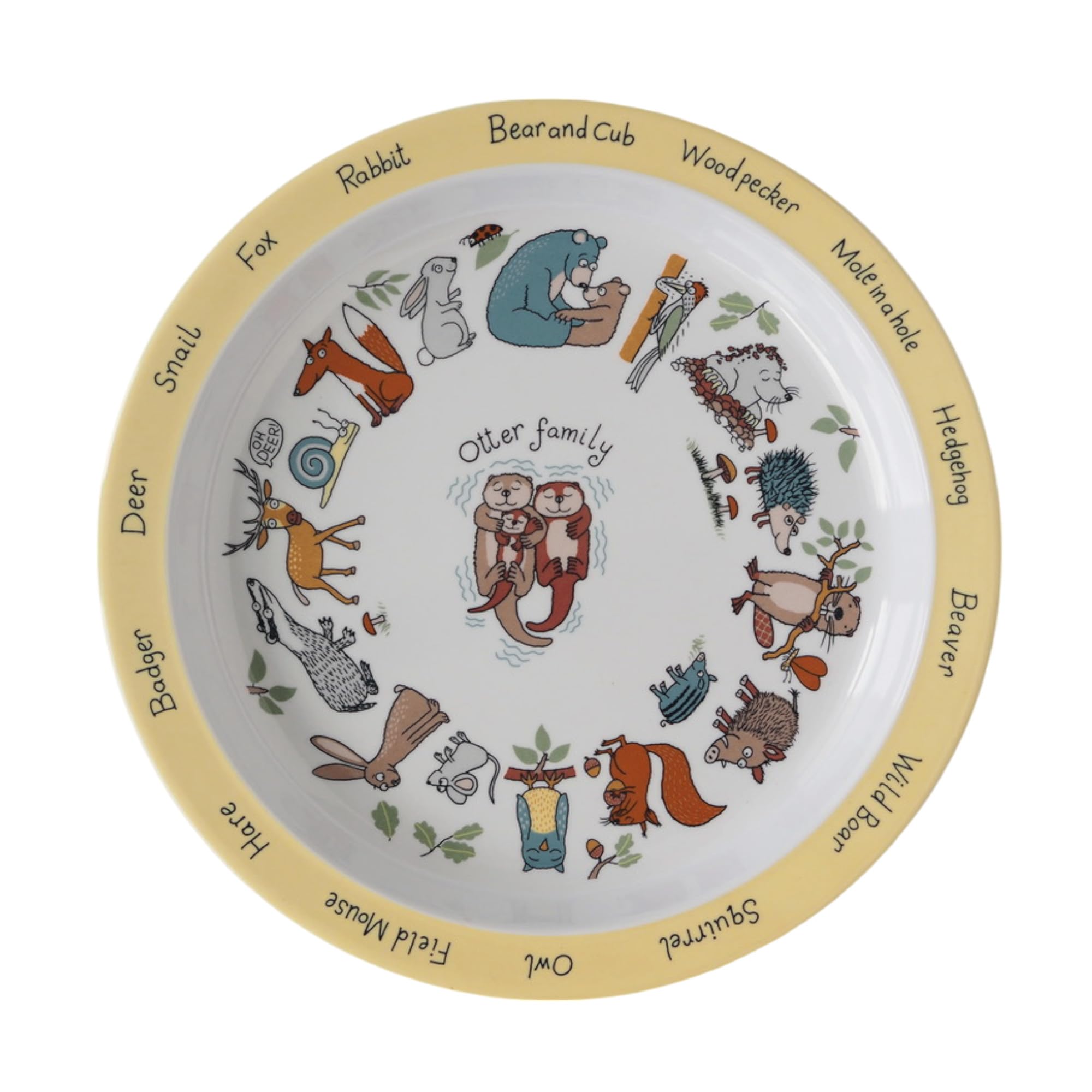 Tyrrell Katz Kids Woodland Themed Plate in Melamine - Dishwasher Safe Children's Outdoor Dining Everyday Tableware - 21.5 cm โ image 1