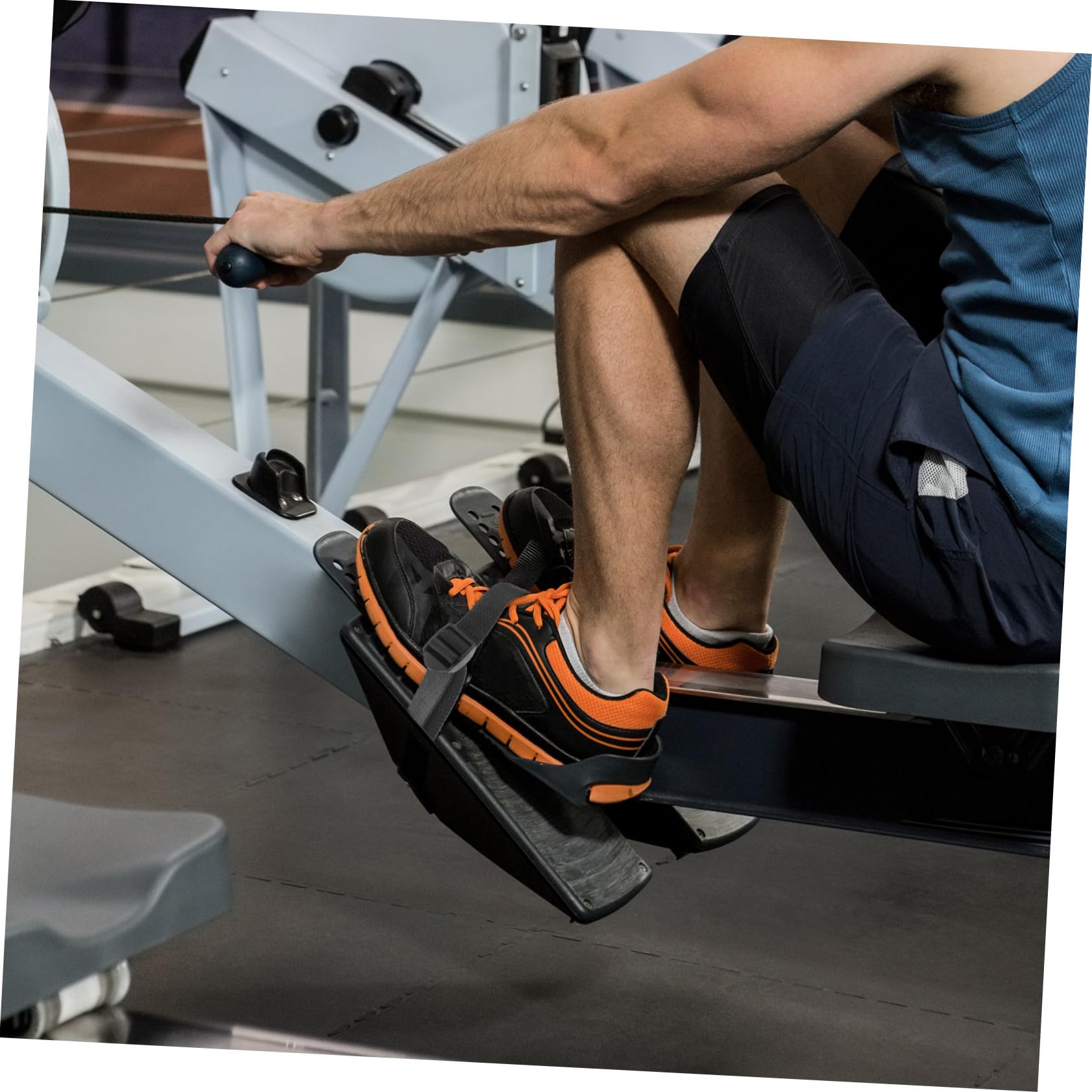Alipis 2 Stück Verstellbare Nylon Fußschlaufen für Rudergeräte mit Verstärkter Fußstütze und Reißfestem Material für Fitness und Sport
