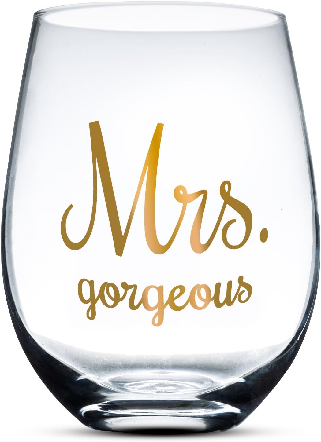 Flаѕh Sаlе Triple Gifffted Mr and Mrs Wine Glasses For Couples, Wedding Anniversary Engagement, Friends, Bride and Groom Day, Set of 2, 18 Ounce, Gold
