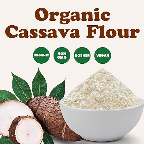 Miniatura 4 de Food to Live Harina de yuca orgánica, 4 libras, sin OMG, polvo de raíz de yuca cruda, 100% pura, kosher, superalimento vegano, paleo, a granel,